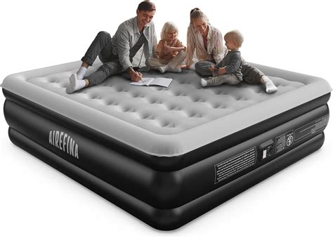 Airefina Air Mattress King With Built In Pump Inflatable Bed In