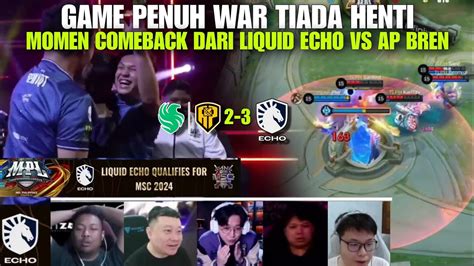 Game Penuh War Tiada Henti Reaksi Streamer Lihat Comeback Dari Liquid