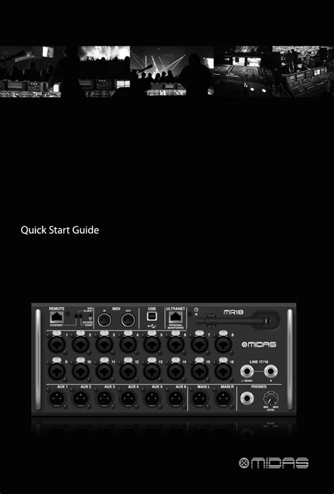 Manual Midas MR18 (page 1 of 15) (English, German, French, Portuguese ...
