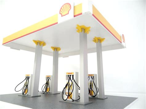 Scale Diorama Petrol Station Gas Station Miniature Model Gasoline