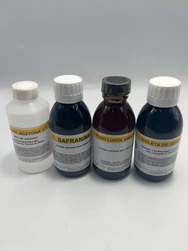 Kit Tincion Gram Colorantes Bacterias 125 Ml Golden Bell Envío gratis