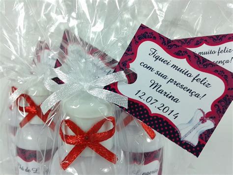 Mini Hidratante Chá de Lingerie Vermelho Elo7