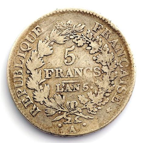 France Directoire 1795 1799 5 Francs An 5 A Union Et Catawiki