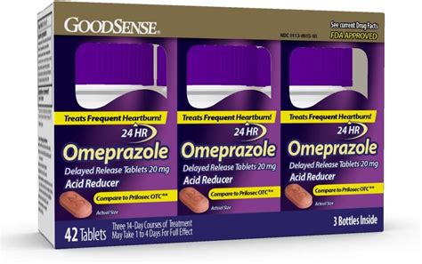 Goodsense Omeprazole Delayed Release Tablets 20 Mg Stomach Acid Reducer For