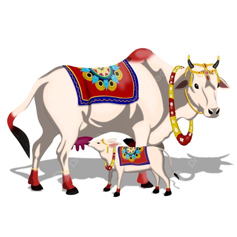 Indian Kamdhenu Nandi Bhagwan Kamdhenu Pichwai Cow Png Transparent