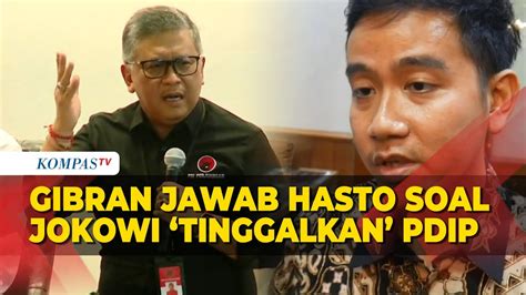 Gibran Jawab Hasto Soal Sebut Jokowi Tinggalkan PDIP Usai Dapat