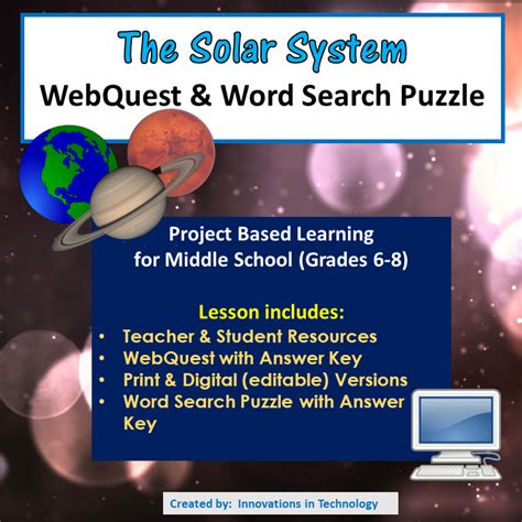 6th Grade Solar System Webquest