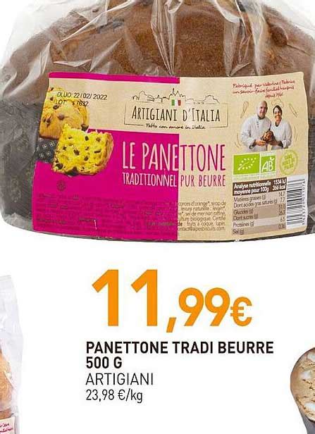 Promo Panettone Tradi Beurre Artigiani Chez Natur O Icatalogue Fr