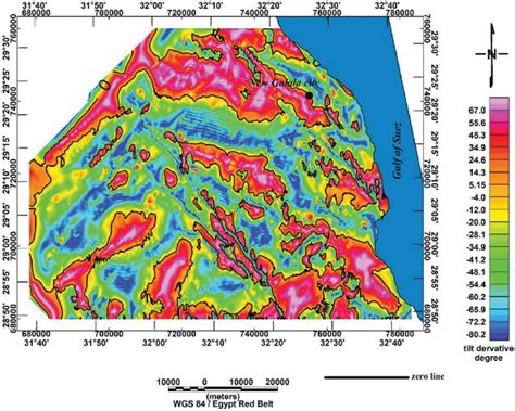 The Tilt Derivative Map Calculated From The Rtp Field Of The Area With