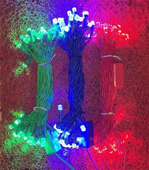 Incandescent Green Blue And Red Diamond Led String Light For