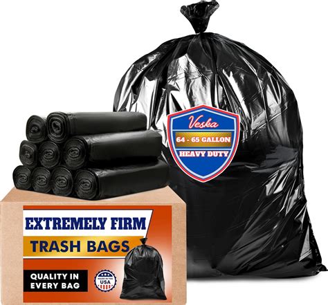 Amazon Veska Gallon Black Trash Bags Bags Value Pack