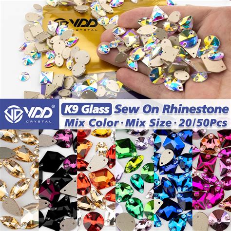 Vdd Pcs Mix K Glass Sew On Rhinestone Crystal Aaaaa Sewing