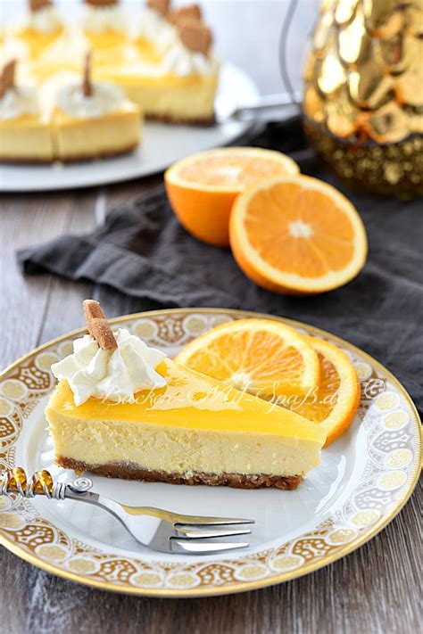 Orangen Käsekuchen mit gezuckerter Kondensmilch Rezept