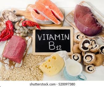 Natural Sources Vitamin B12 Cobalamin Healthy Stock Photo 520097380