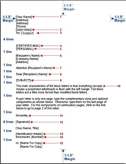 Cover Letter Template Spacing Resume Format Business Letter