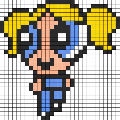 Bubbles Powerpuff Girls Perler Bead Art Bead Sprite Perler Bead Porn