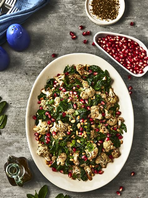 Zaatar Roasted Cauliflower And Pomegranate Salad Pure Recipes Kraft