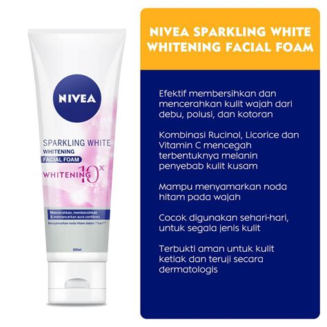 Jual Nivea Sparkling White Whitening Facial Foam Ml Shopee