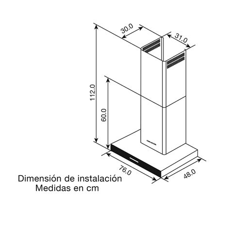 Campana Extractora Península Challenger 76cm 3 Vel CX 4973