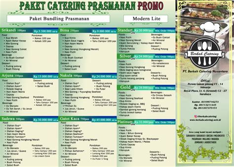 Catering Prasmanan Cianjur Jawa Barat Murah 2023