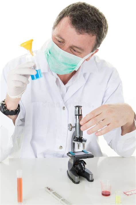 Scientific Genetic Laboratory Man Scientist Stock Photo Image Of