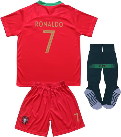 Buy FPF 2018 Portugal #7 Home Red Cristiano Ronaldo Kids Soccer ...