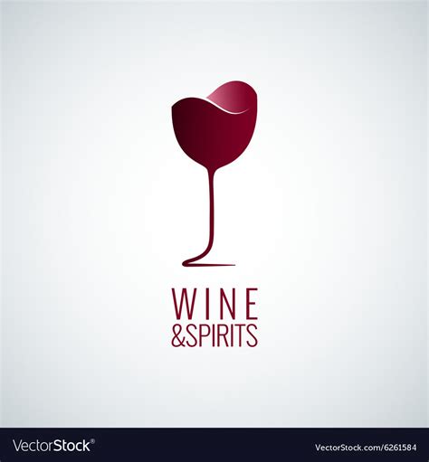 Wine Glass Logo Design Background Royalty Free Vector Image