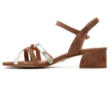 Jb Martin Victoria Camel Or Craie Nu Pied Talon Marron Printemps T