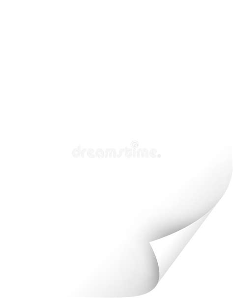 Blank Paper Sheet With Curl Corner Stock Vector Illustration Of Blank