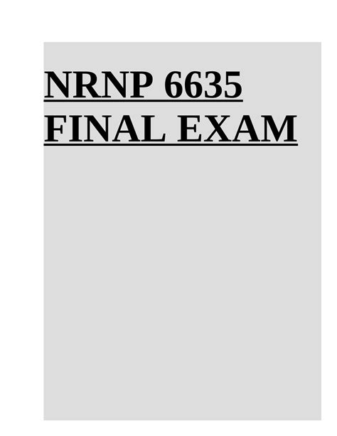 Solution Nrnp Final Exam Docx Studypool