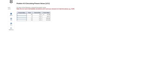 Solved Problem Calculating Present Values Lo For