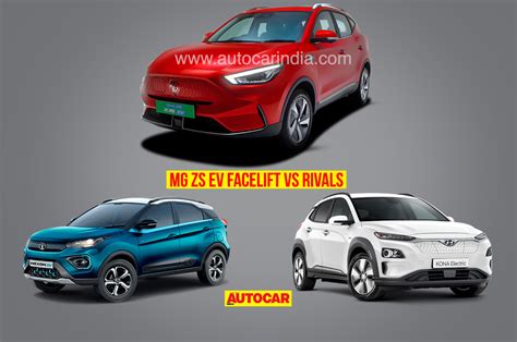 MG ZS EV Facelift Vs Hyundai Kona Electric Vs Tata Nexon EV Prices And