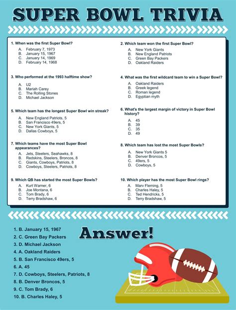 Nfl Trivia Questions And Answers Multiple Choice Nfl Tri