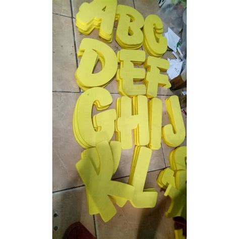 Jual Abjad Spon Ati Spon Papan Bunga Abjad Huruf A Z Tggi 15cm Dan 20cm