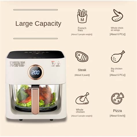 Ready Stock Home Air Fryer Intelligent Home Visual Touch Screen