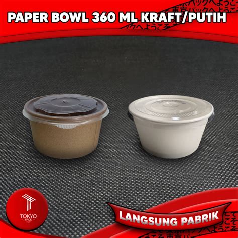 Jual Paper Bowl 360 Ml Mangkok Kertas Rice Bowl Paper 360 Ml