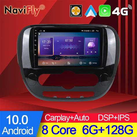 Navifly 7862c 카플레이 6g 128g 1280x720 안드로이드 10 올인원 차량 지능형 시스템 기아 소울 2 Ps