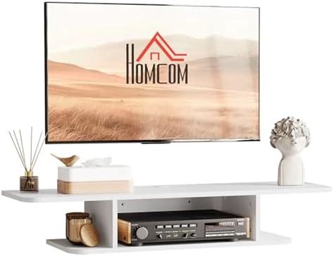 Homcom Floating Tv Unit Stand For Tvs Up To Wall Mounted Media