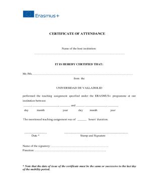 Fillable Online Relint Uva Certificate Of Attendance Uva Relint Fax