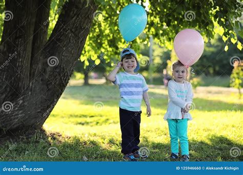 Little Children are Walking in a Park Stock Photo - Image of lifestyle, beauty: 125946660