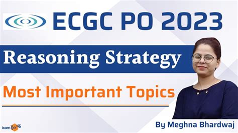 ECGC PO 2023 ECGC PO Reasoning Strategy By Meghna Bhardwaj YouTube