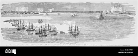 Scene Of The Fight Of The Iron Clads The Battle Of Hampton Roads