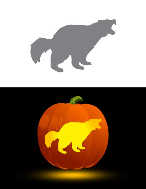 Printable Wolverine Pumpkin Stencil