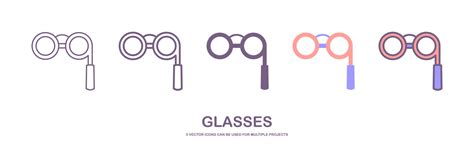 Safety Glasses Icons Set Simple Set Of Safety Glasses Vector Icons