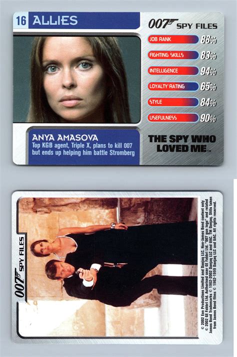 Anya Amasoval 16 Allies 007 Spy Files 2002 James Bond CCG Trading Card