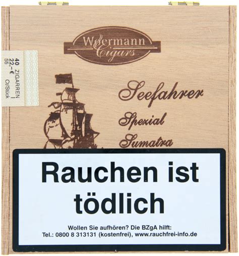 Woermann Cigars Seaman Cigarillos 100 Tobacco Spezial Sumatra Hacico