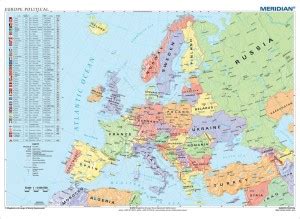 Europa Mapa Szkolna Fizyczna I Krajobrazowa