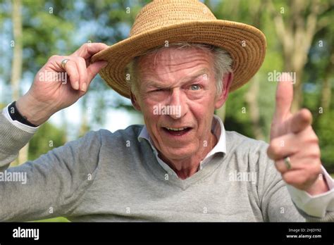 Beautiful Old Man Outside Stock Photo Alamy