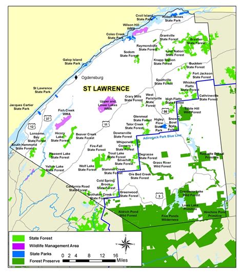 St Lawrence County Map