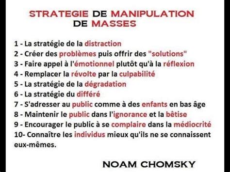 Les Strat Gies De Manipulation Des Masses Youtube